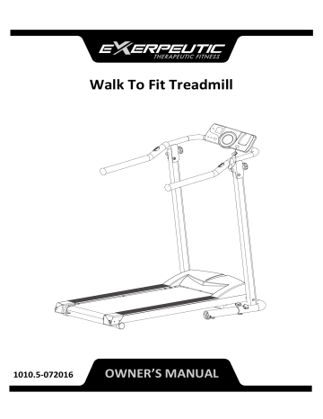 Exerpeutic 2025 treadmill manual