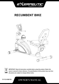 Exerpeutic 900xl recumbent bike manual new arrivals