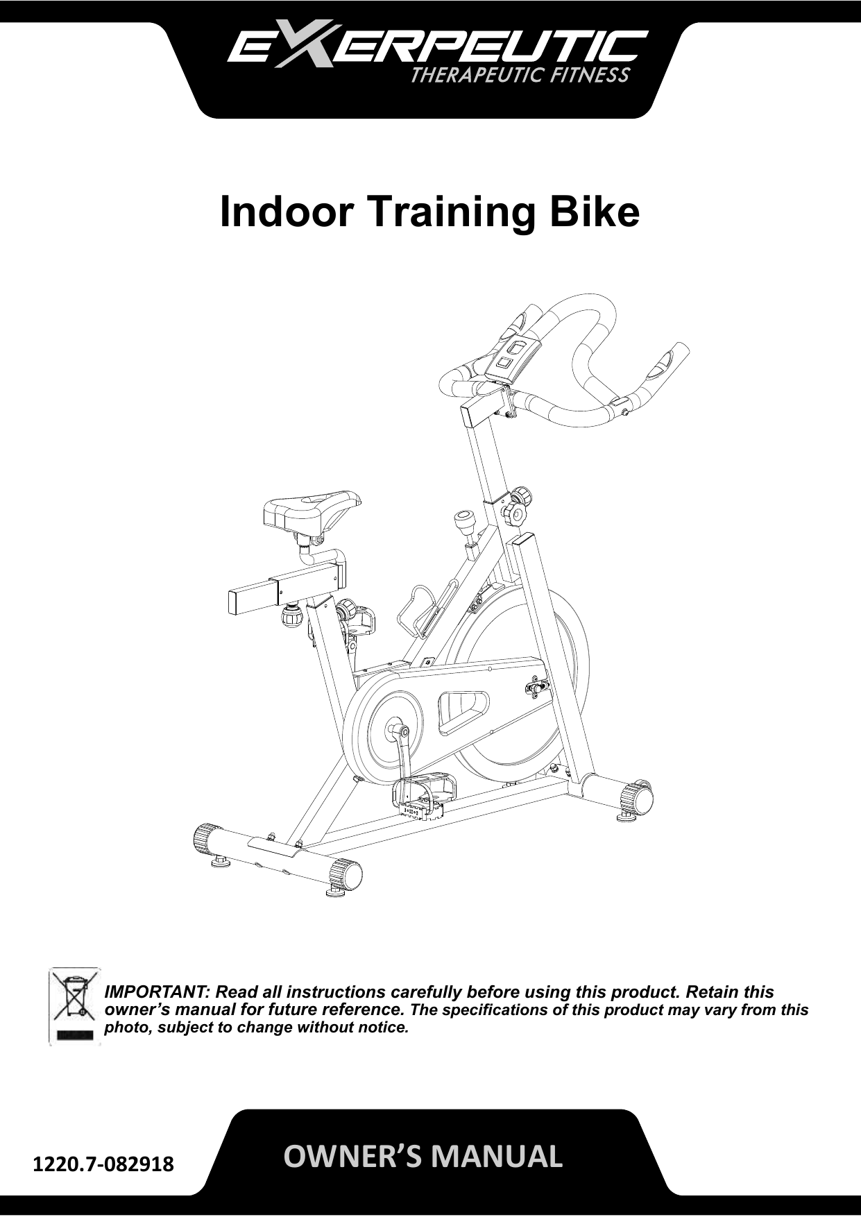 Exerpeutic lx7 training cycle with discount computer monitor and heart pulse sensors