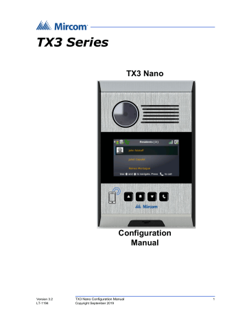 Mircom LT-1194 TX3-Nano Manual | Manualzz