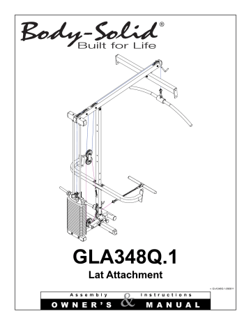 Body Solid Gla348qs Lat Attachment For Series 7 Smith Machine Manuel Utilisateur Manualzz