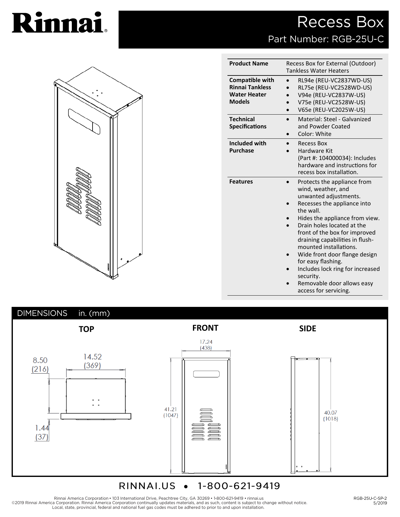 Rinnai High Efficiency GPM Residential 199,000 BTU Natural, 42 OFF
