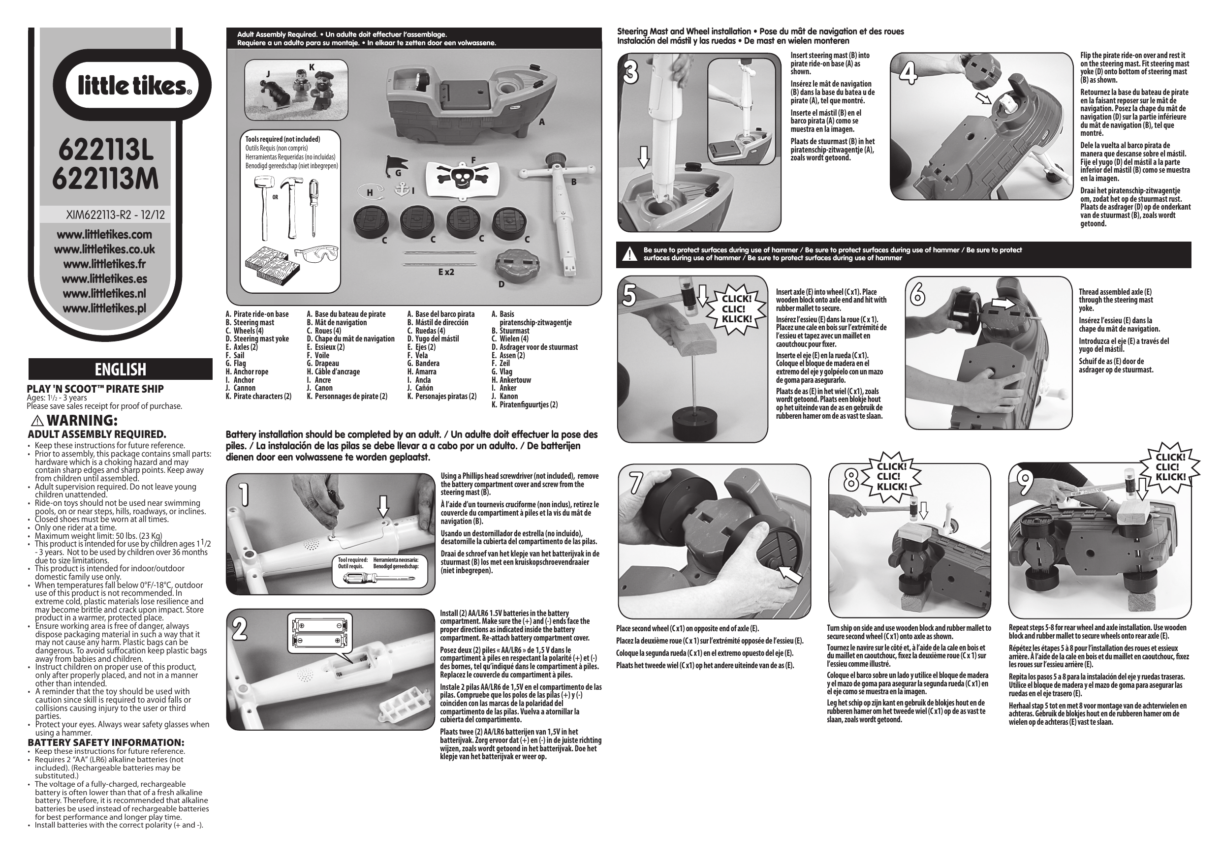 Little Tikes Play N Scoot Pirate Ship User Manual Manualzz