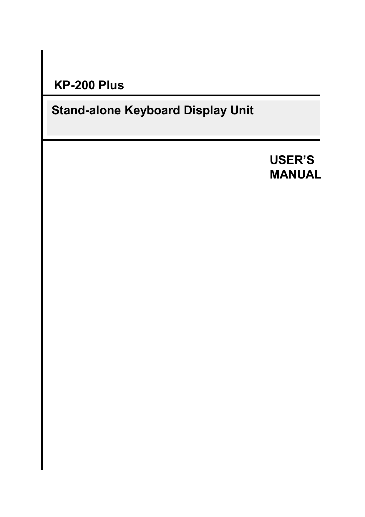 Tsc Kp 0 Plus User S Manual Manualzz