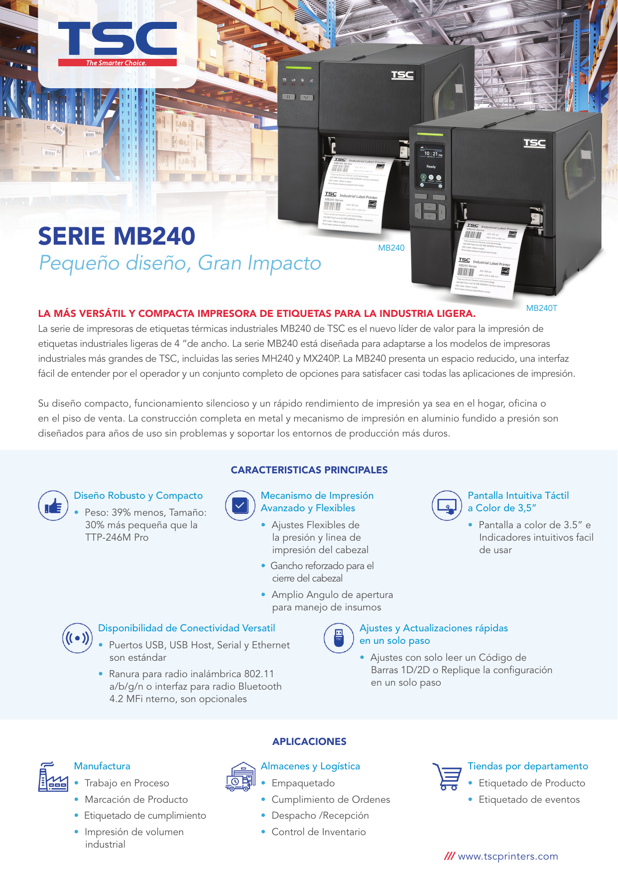 TSC MB240 Series Manual de usuario | Manualzz