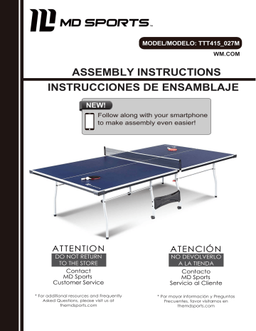 Md Sports Ttt415 027m Official Tournament Size 4 Piece Table Tennis Instructions Assembly Manualzz Md Sports Ttt415 027m Official, Md Sports Ping Pong Table Manual