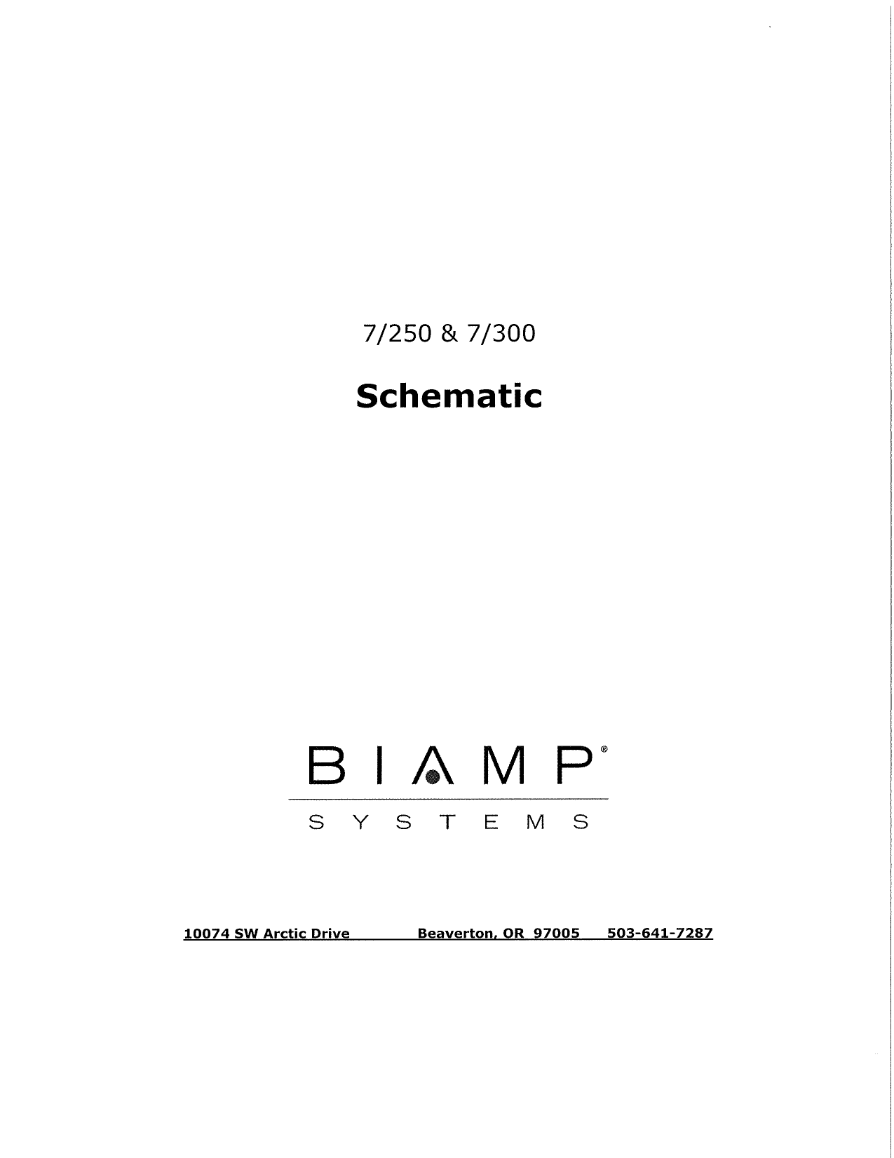 Biamp 7 250 And 7 300 User Manual Manualzz