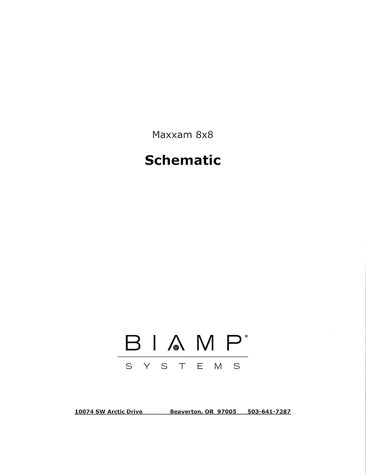 Biamp Maxxam 8 8 User Manual Manualzz