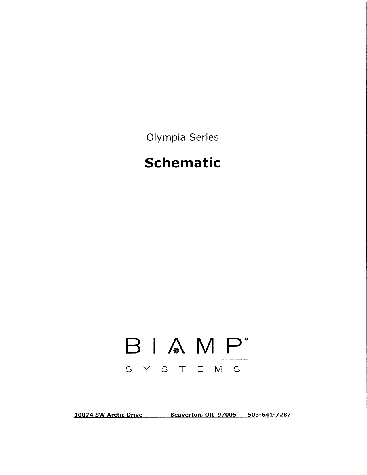 Biamp Olympia Series User Manual Manualzz