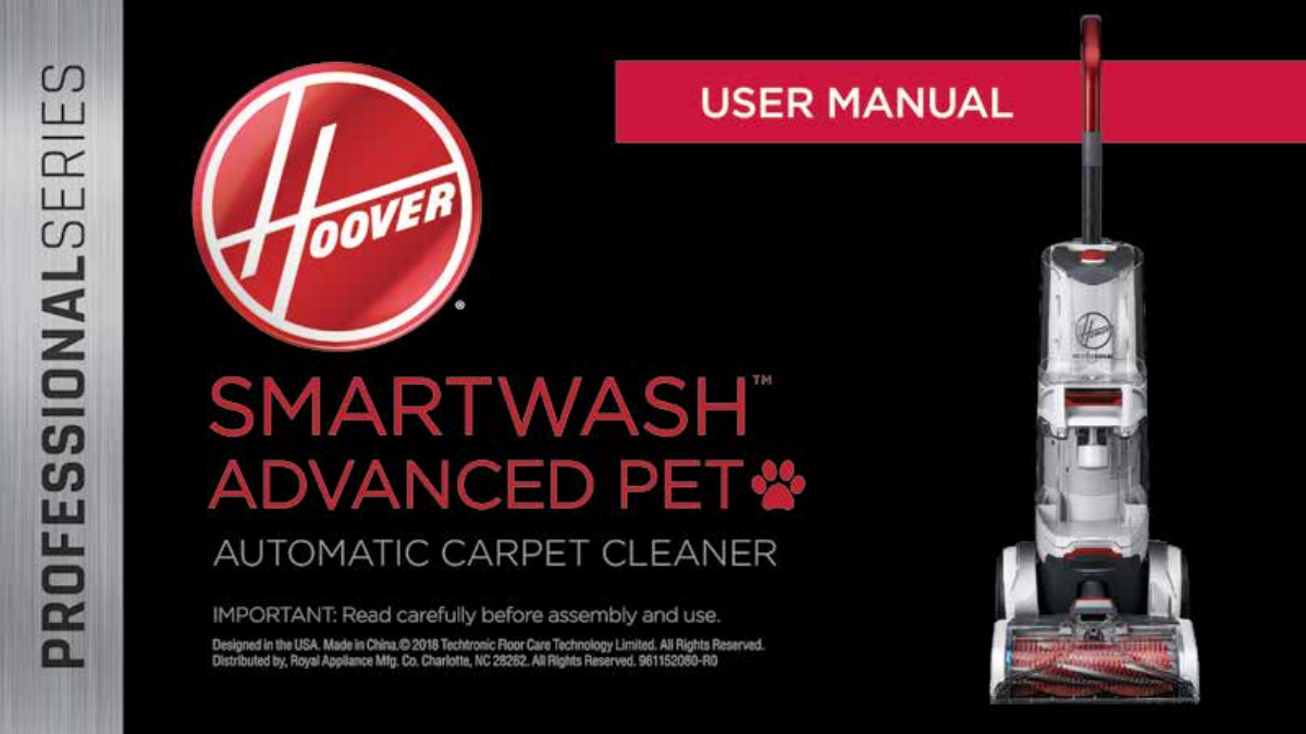 Hoover Hv Ccb Hd Carpet Cleaning Bundle Professional Series Smartwash ...