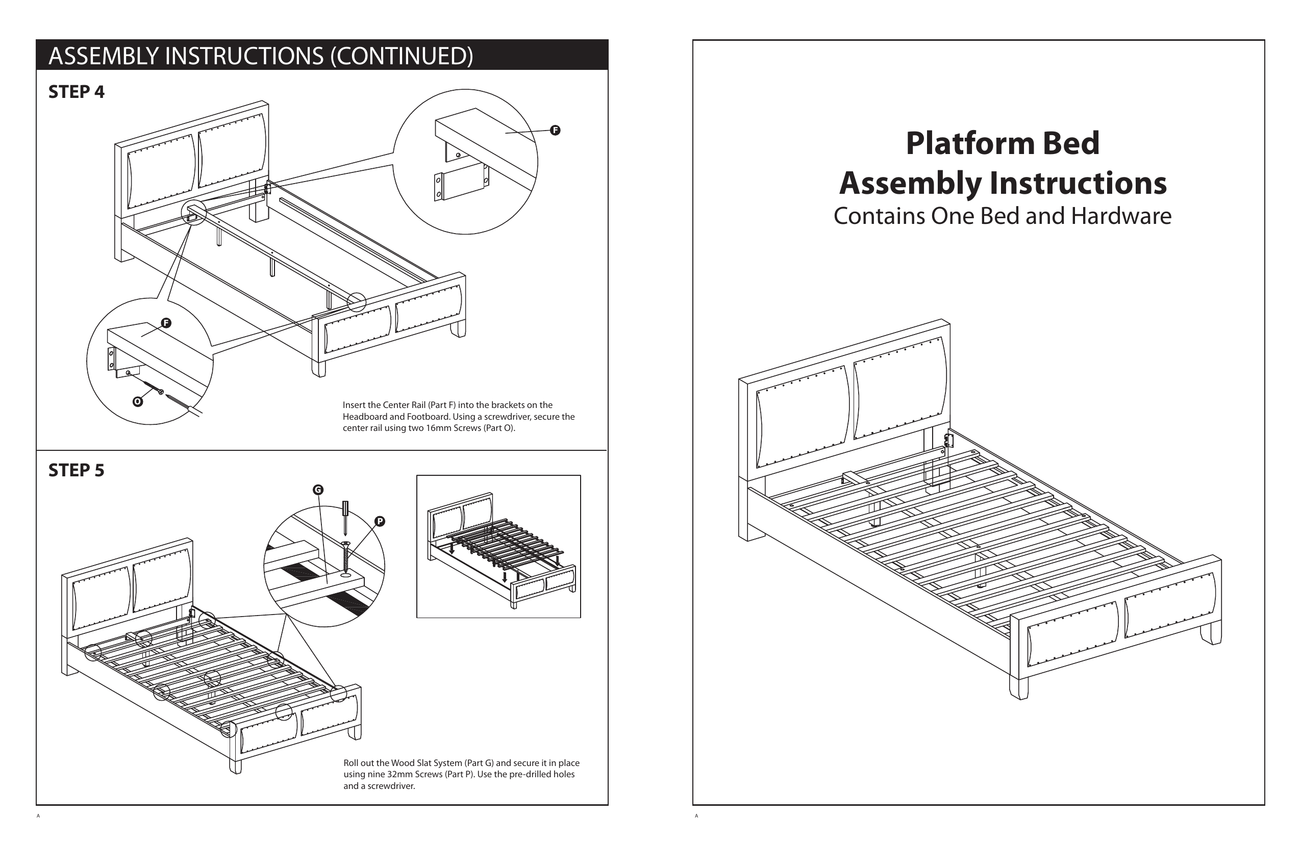 Rest Rite Hdmacbnqn Mallory Brown Queen, Bed Frame Assembly Hardware