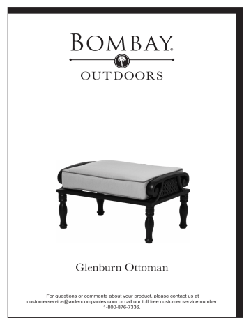 Bombay Outdoors Glenburn Patio Ottoman User guide | Manualzz