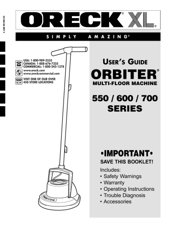 oreck orbiter ultra multipurpose floor machine