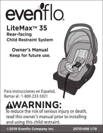 evenflo pivot litemax car seat manual