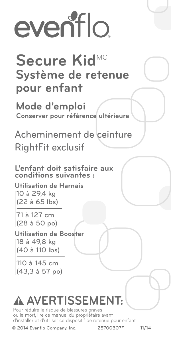 evenflo securekid manual