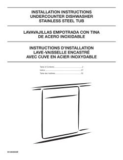 KitchenAid KDFE104HPS - Installation guide, Operating instructions