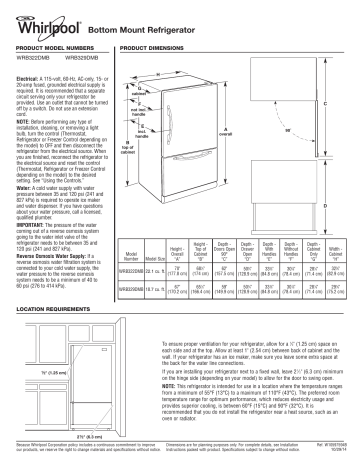 Whirlpool Wrb322dmbm Wrb329dmbw Wrb322dmbb Wrb322dmbw Wrb329dmbb User Manual Manualzz