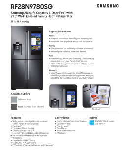 Samsung RF28N9780SR - Installation guide, Manual, Specification, User