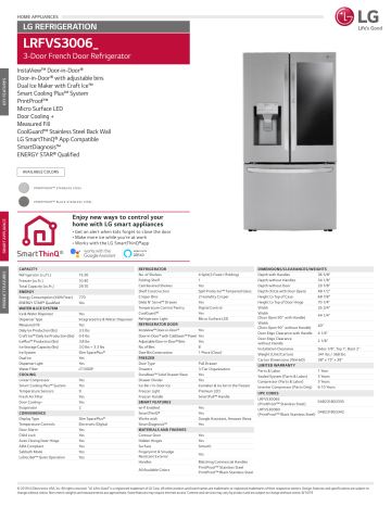Lg Lrfvs3006s Lrfvs3006d Specification Manualzz