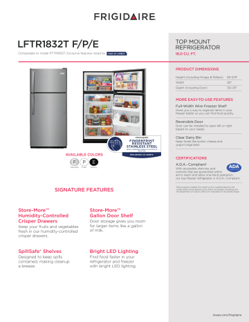 lftr1832tf frigidaire