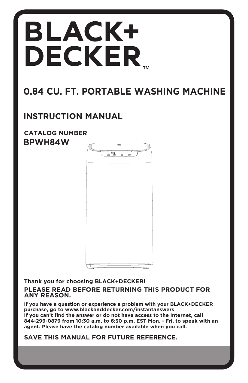 BLACK & DECKER BPWH84W INSTRUCTION MANUAL Pdf Download