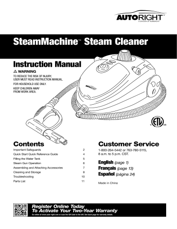 Autoright C900054 Steam Cleaner