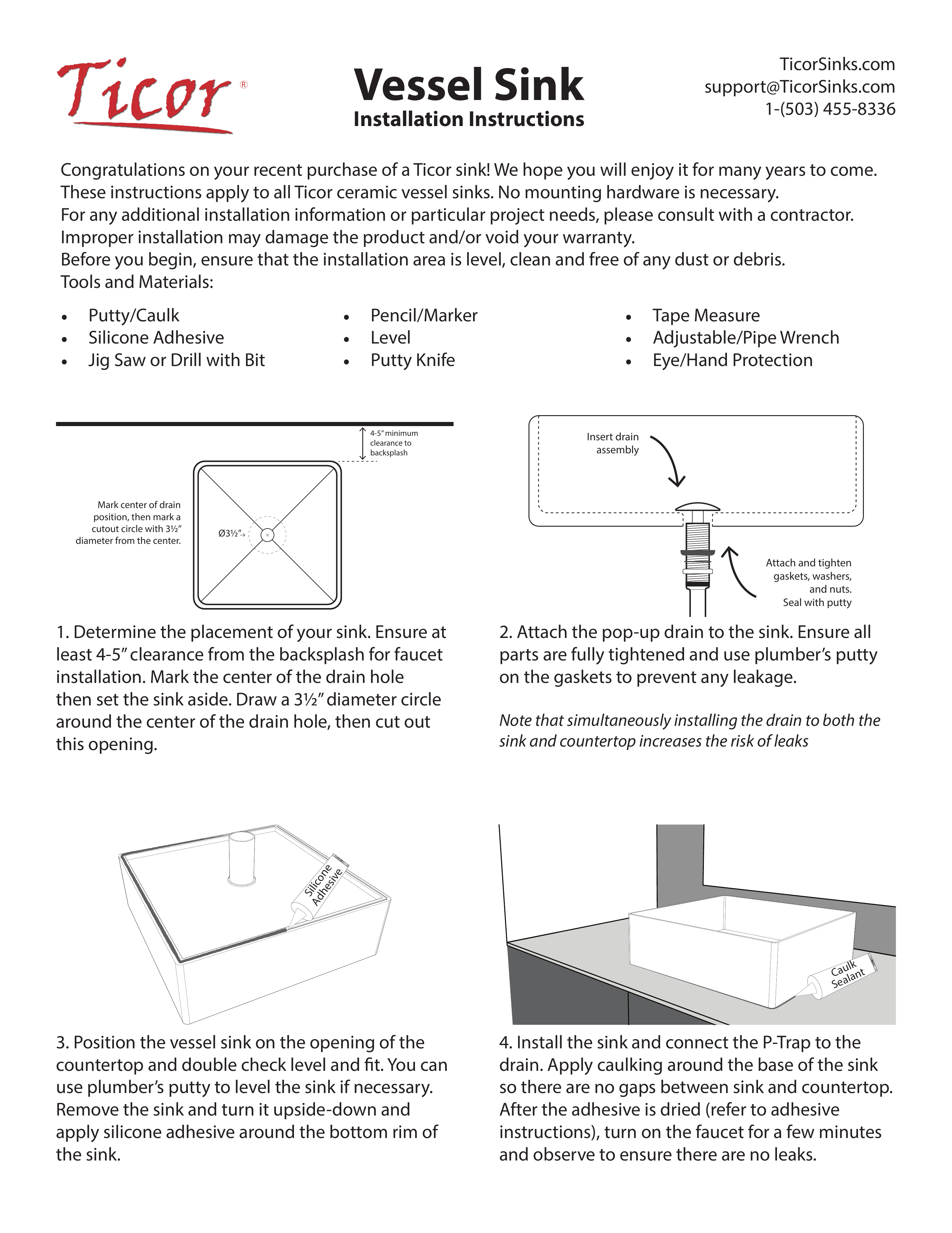 Ticor V2055 Wt Installation Guide Manualzz