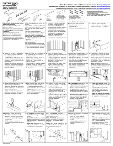 Sterling Plumbing Ensemble™ 60” x 32” bath/shower Installation Guide ...