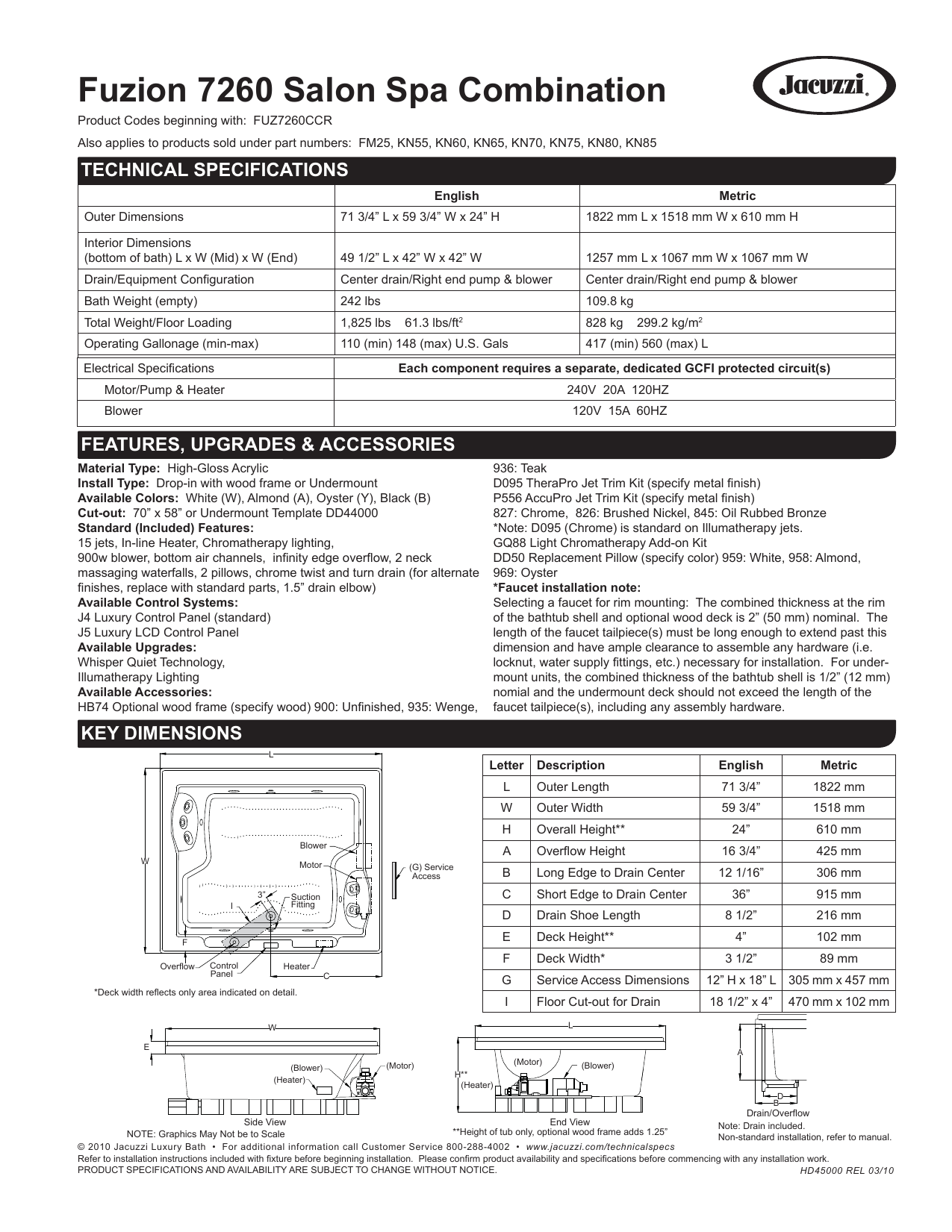 Jacuzzi Fuz7260ccr5chy User Guide Manualzz