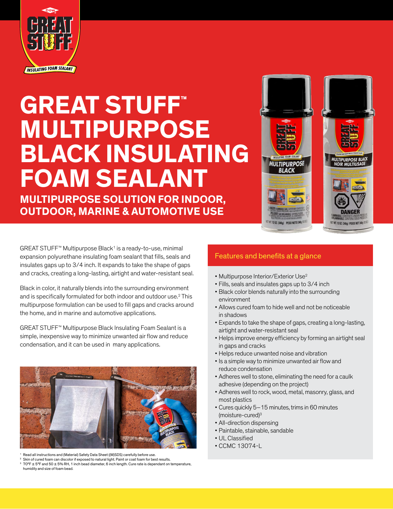 Great Stuff 12 oz Gaps and Cracks Minimal Expanding Foam Sealant 2pk
