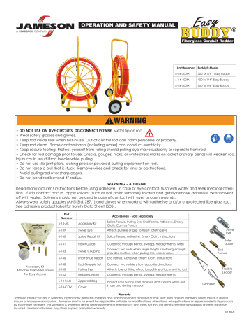 Jameson 6-14-500M Easy Buddy Duct Rodder With 500 Feet 
