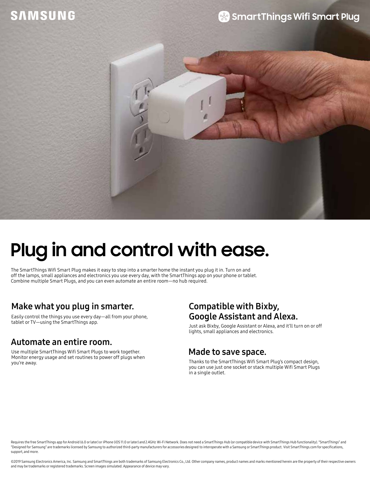 SmartThings Wifi Smart Plug, GP-WOU019