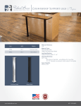 Federal Brace 39564 Trajan 34.5-in x 4-in x 4-in Stainless Countertop Support Bracket Dimensions Guide