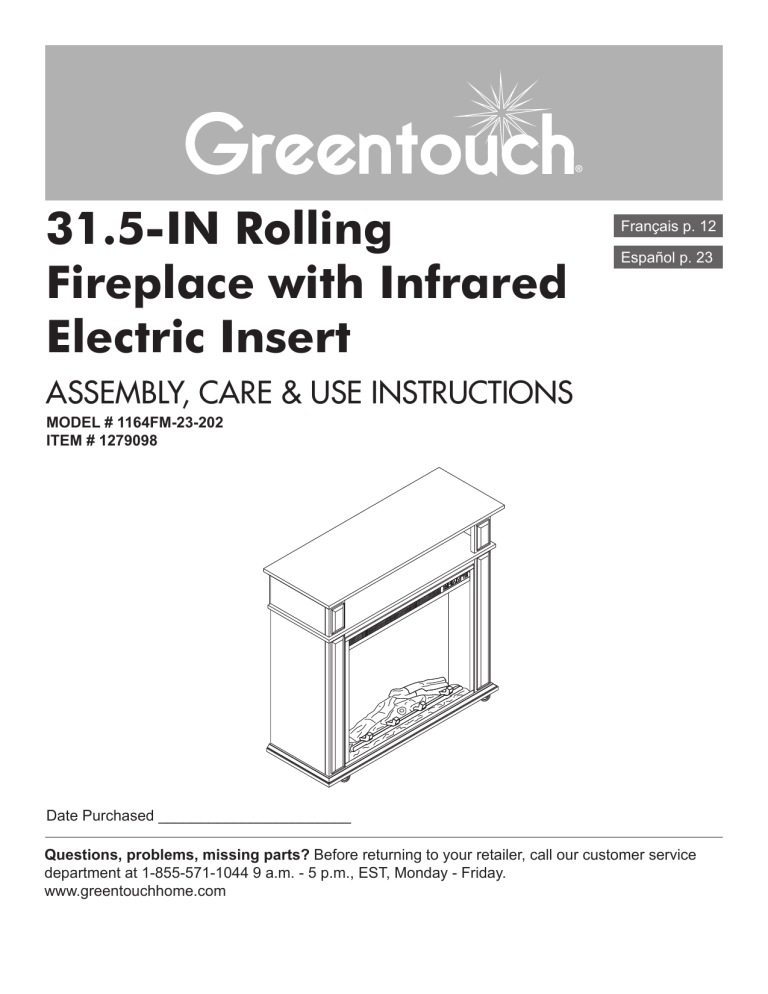 GreenTouch 1164FM-23-202 Installation guide | Manualzz