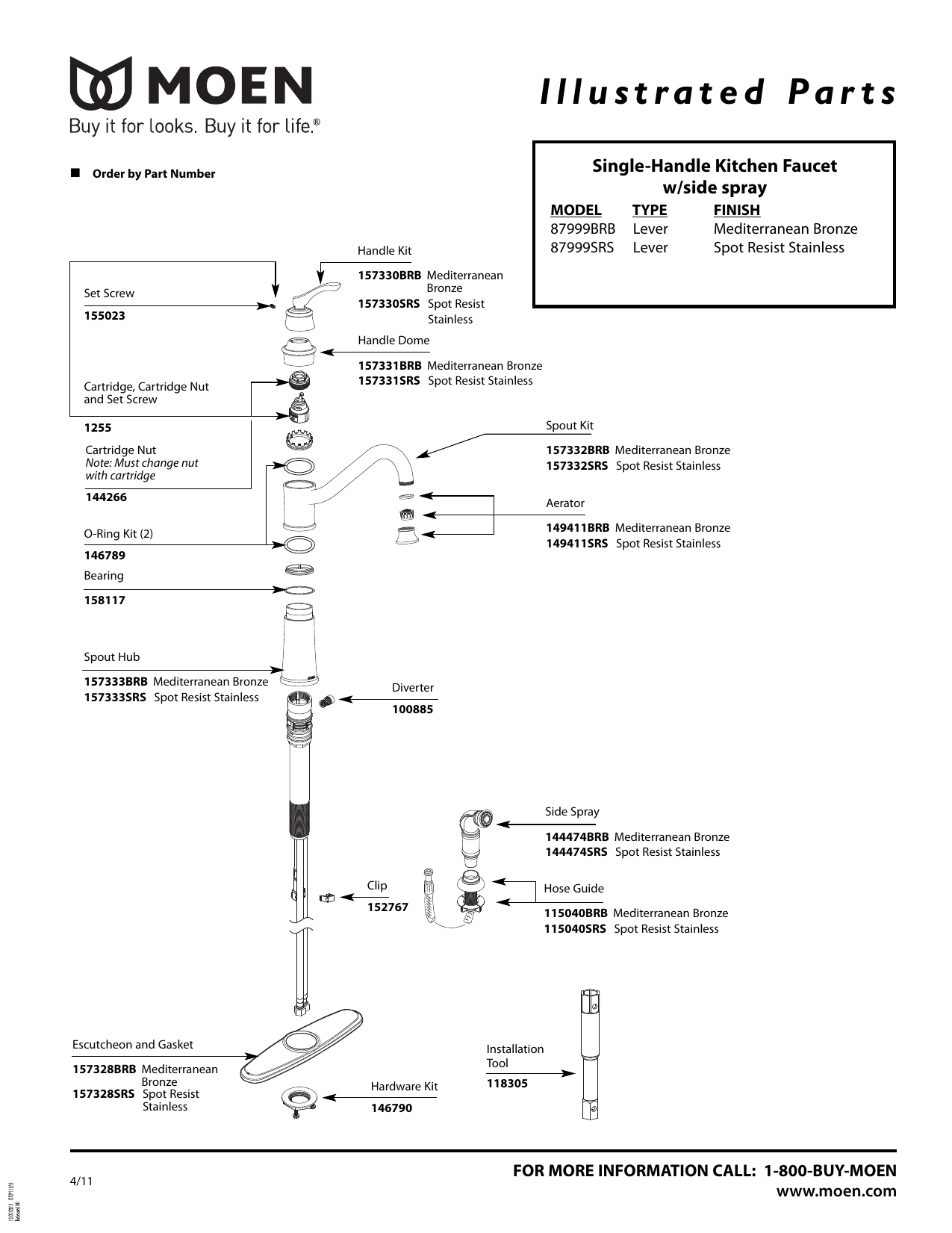 Moen 87999brb 87999srs Manual Manualzz