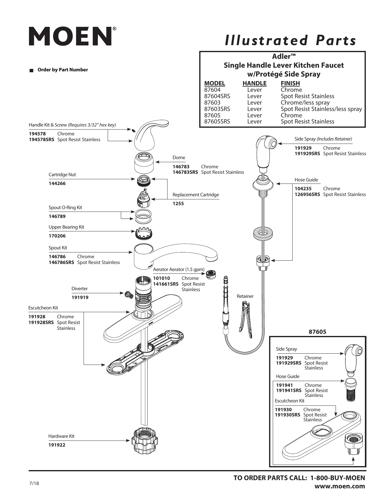 Moen 87605 87604 Manual Manualzz