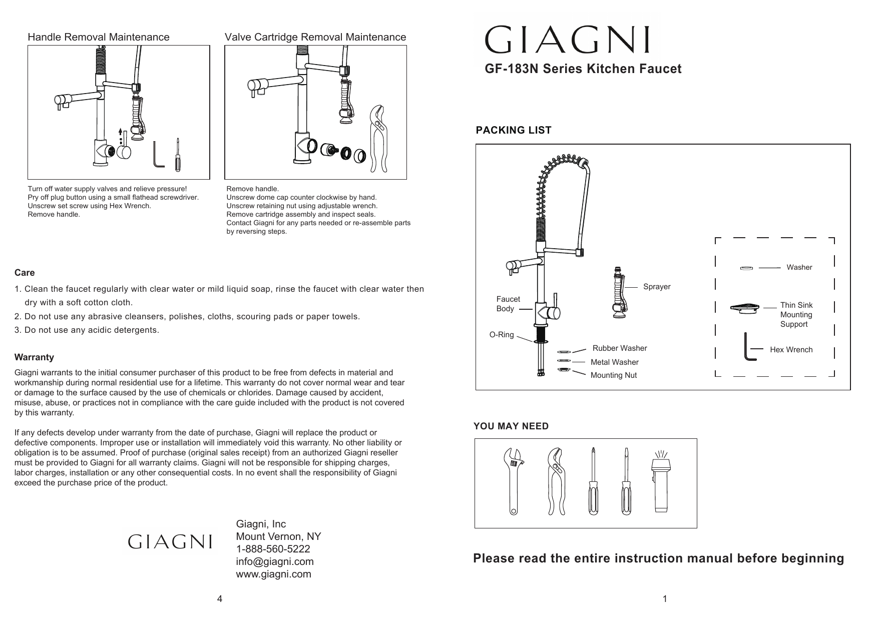 Giagni Fresco Stainless Steel 1 Handle Pull Down Kitchen Faucet   053057313 1 A179c15443537c62d6a27b4a4a488437 