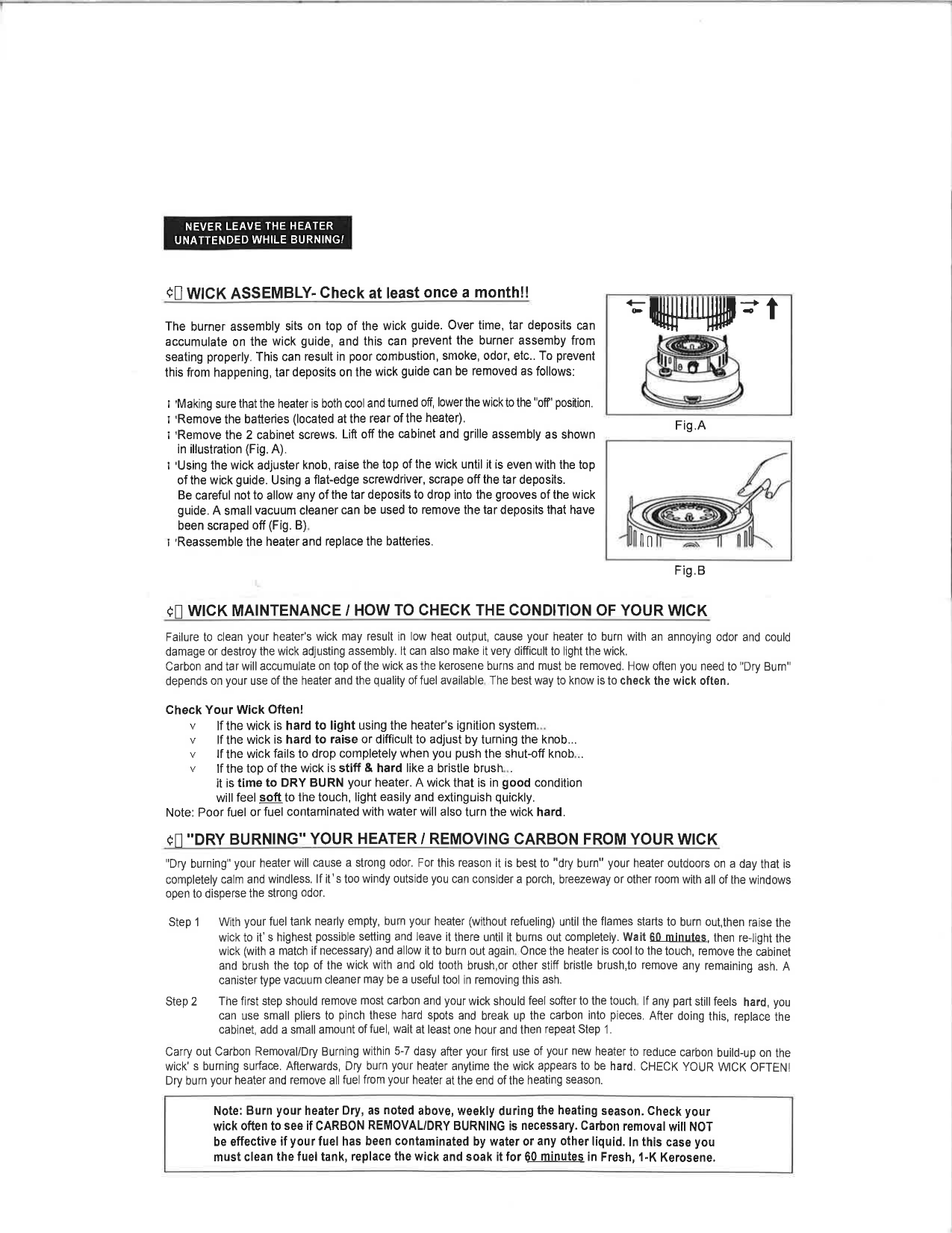 DuraHeat DH-110 Kerosene Heater Replacement Wick Use and Care Guide ...