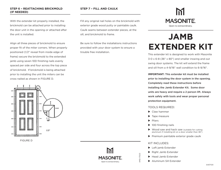 Masonite 740960 Installation guide Manualzz