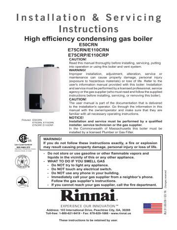 6.7.2d Boiler Exhaust Vent Hanfer and Support (Rigid Pipes). Rinnai ...