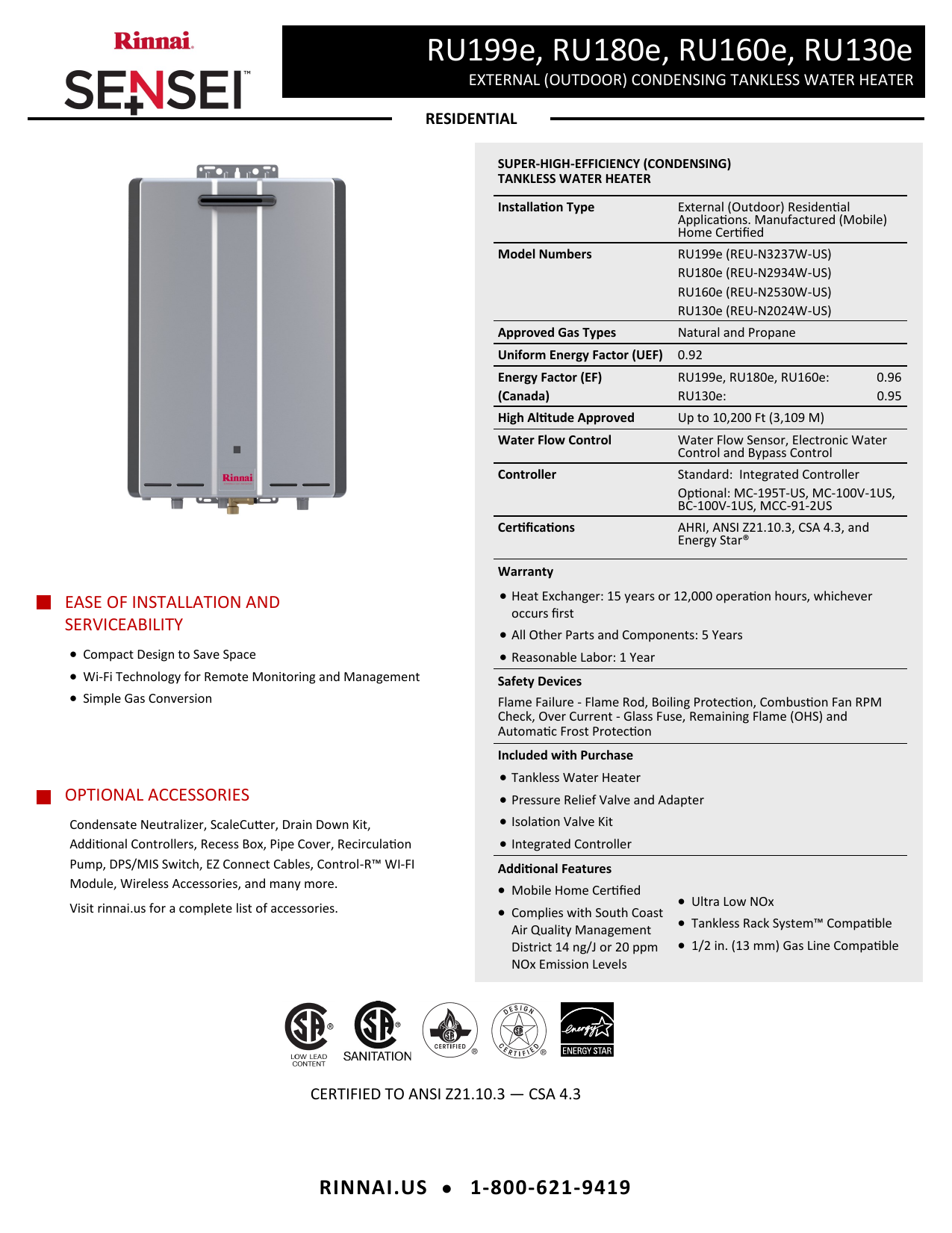 Rinnai Usa 2025
