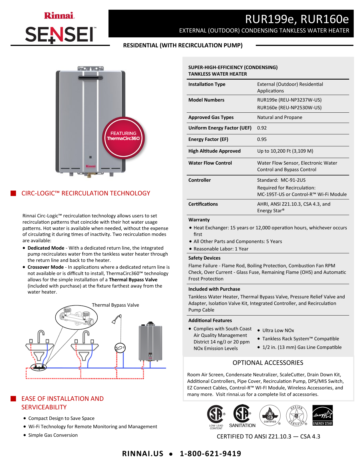 Heat Exchanger Ru199in Installation Manual Rinnai Water Rinnai - Main Image