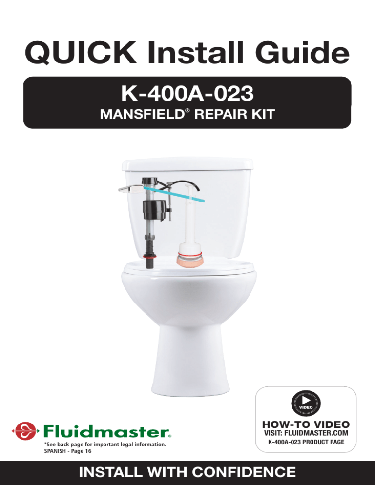 Fluidmaster K400A023T5 Installation guide Manualzz