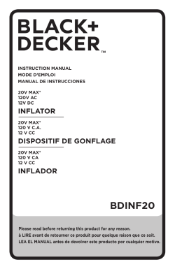 BLACK DECKER BDINF20 User s manual instruction manual