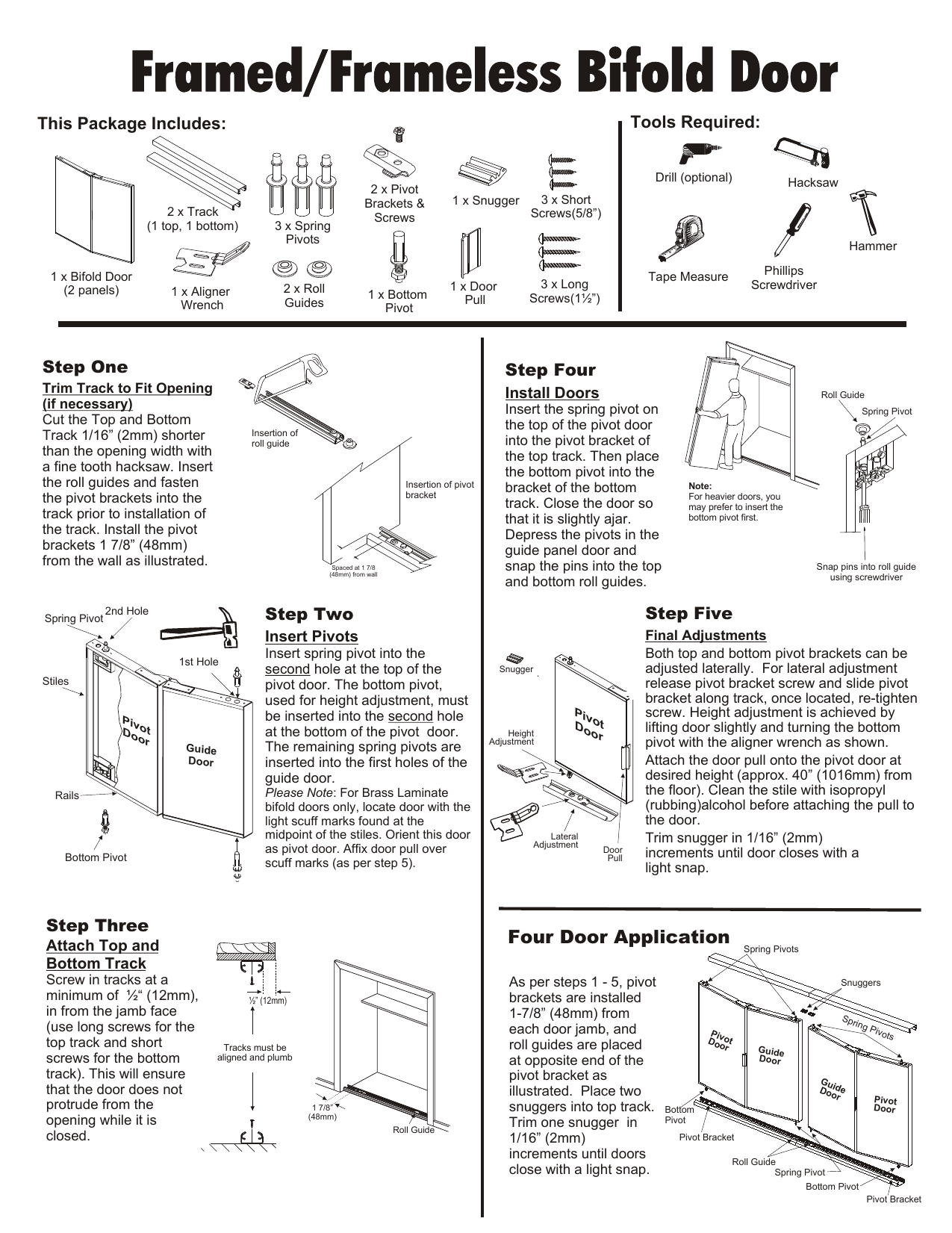 Reliabilt Sliding Closet Doors Installation Instructions My Bios
