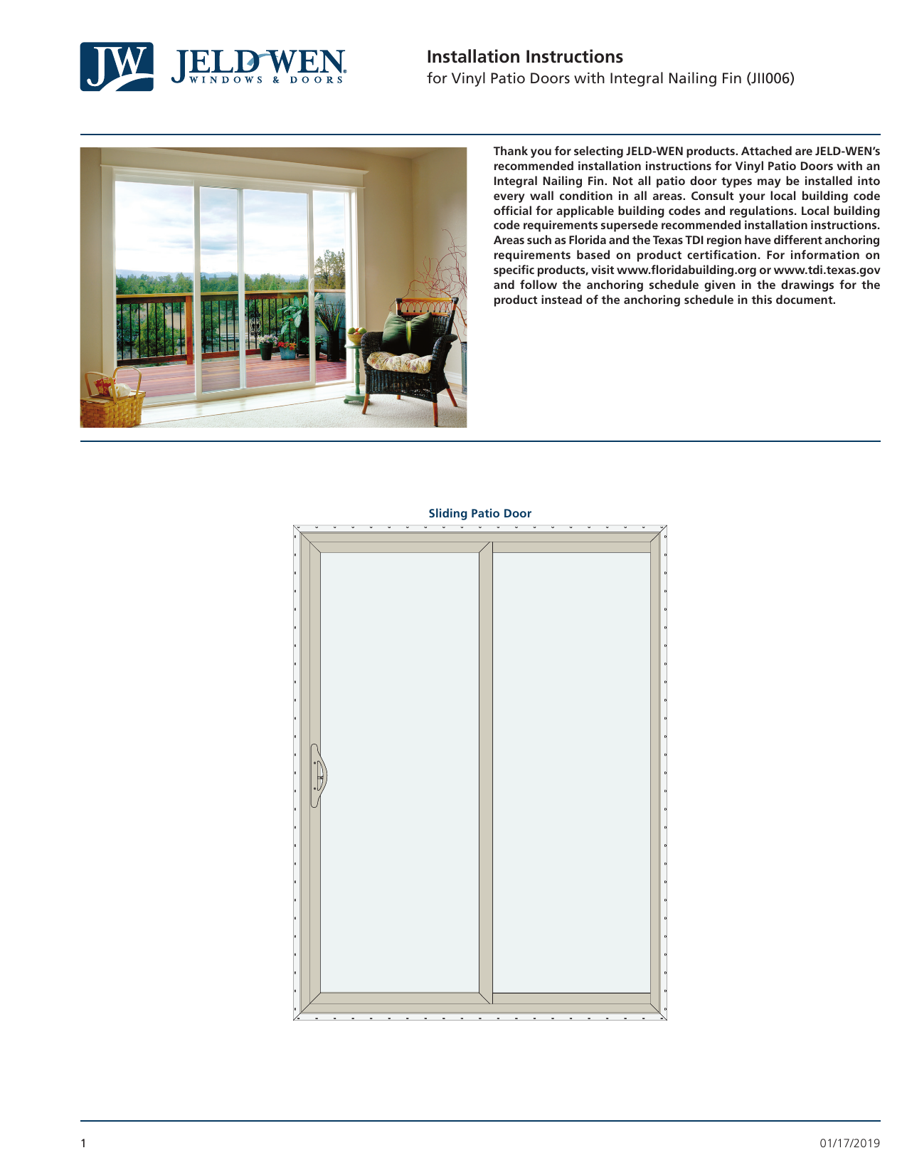Jeld Wen V 4500 Sliding Patio Door Installation Instructions Patio Ideas