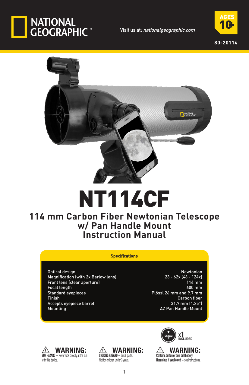 Nt114cf sales telescope setup