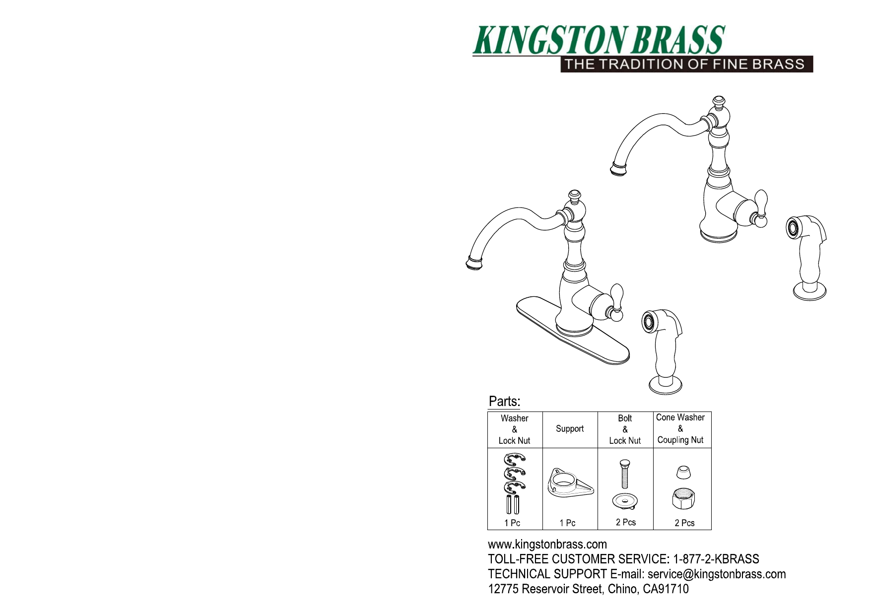 Kingston Brass Hgsy7701aclsp Installation Guide Manualzz
