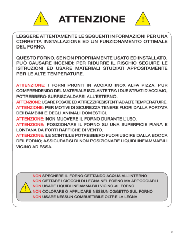 Alfa Pizza Forno Ciao - Green User guide | Manualzz