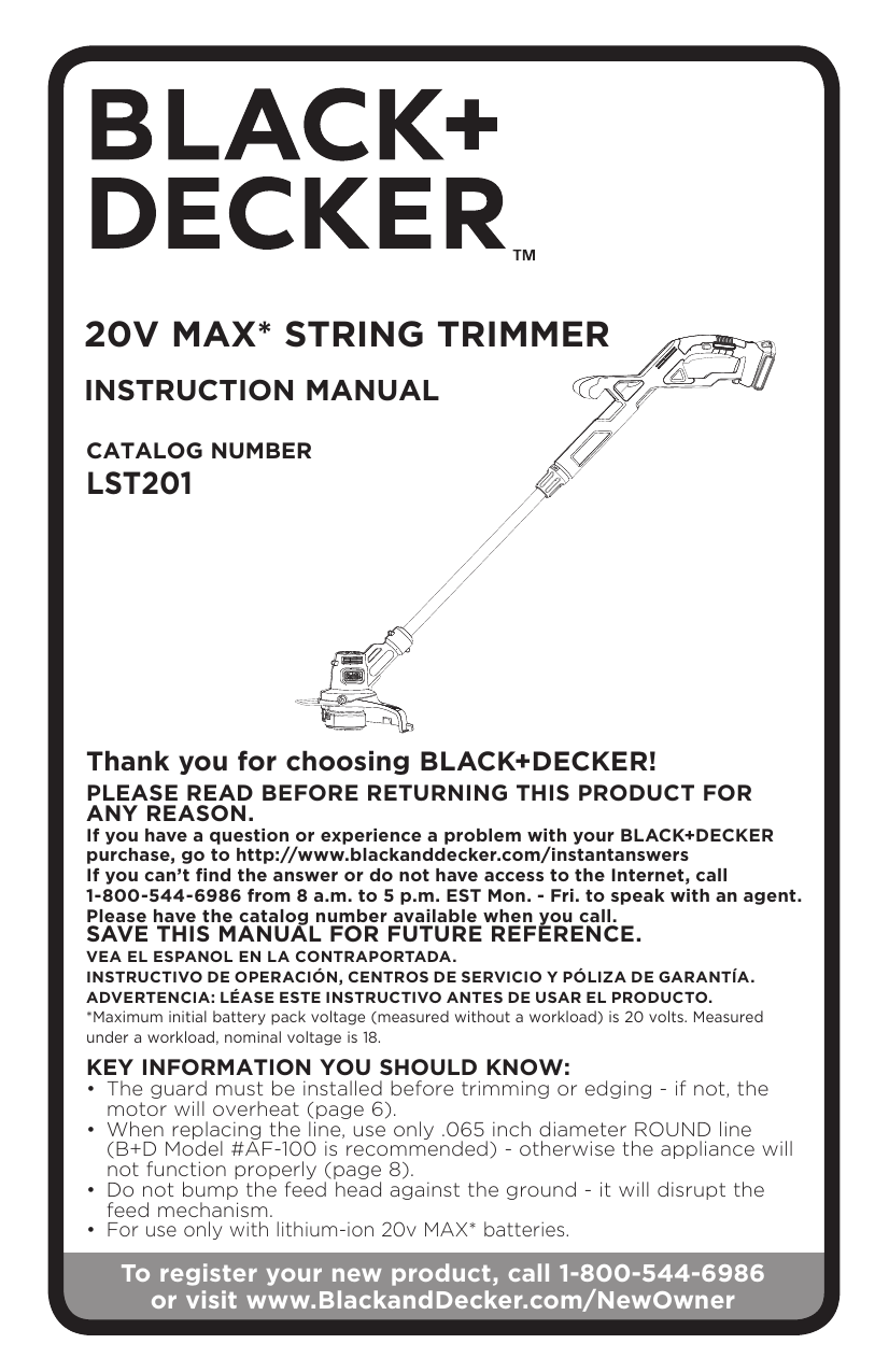 User manual Black & Decker PowerBoost LSW321 (English - 32 pages)